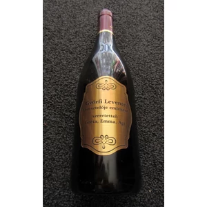 Boros gravírozott öntapadó arany címke - WineWorld Borbolt