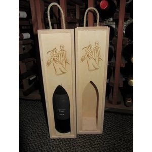 Gravírozott fadoboz esküvőre 1 bornak (készen van) - WineWorld Borbolt