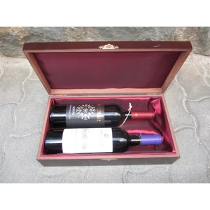 Lakkozott boros díszdoboz selyembéléssel 2 bornak - WineWorld Borbolt