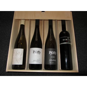 Zárt bortartó fadoboz tolótetős 4 bornak - WineWorld Borbolt
