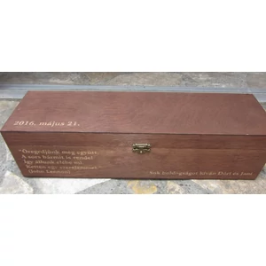 Gravírozott elegant boros fadoboz 1 bornak - WineWorld Borbolt