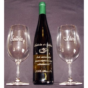 Gravírozott boros pohár - WineWorld Borbolt