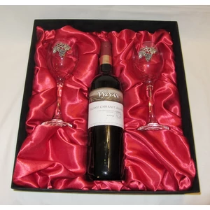 Díszdoboz 2 db ón díszítésű pohárral - WineWorld Borbolt
