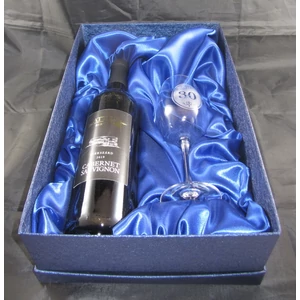 Születésnapos boros évszámos pohárral boros díszdoboz - WineWorld Borbolt