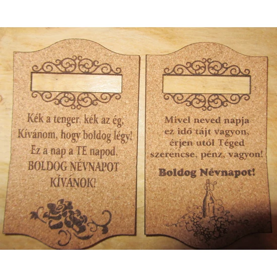 Névnapos boros parafa címke - WineWorld Borbolt