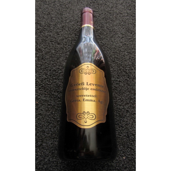 Boros gravírozott öntapadó arany címke - WineWorld Borbolt