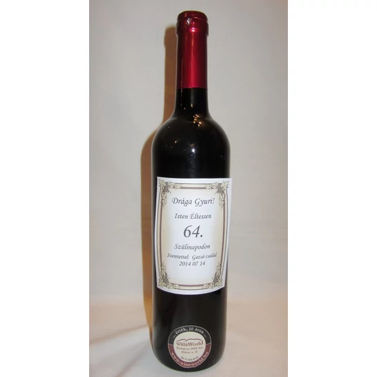 Boros egyedi papírcímke különleges alkalmakra - WineWorld Borbolt