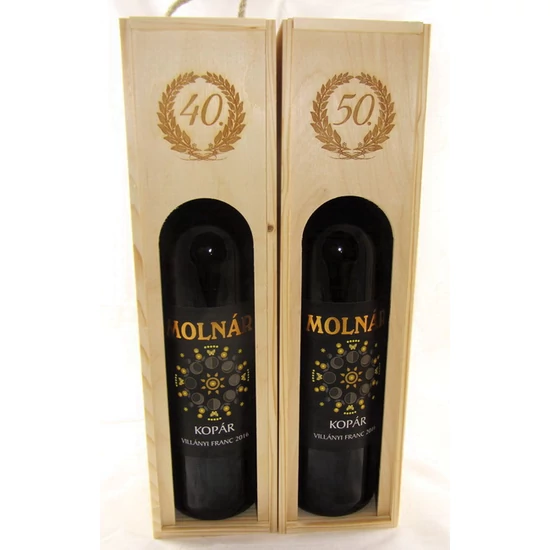 Boros Évszámos fadoboz születésnapra vagy (házassági) évfordulóra - 1-es - WineWorld Borbolt