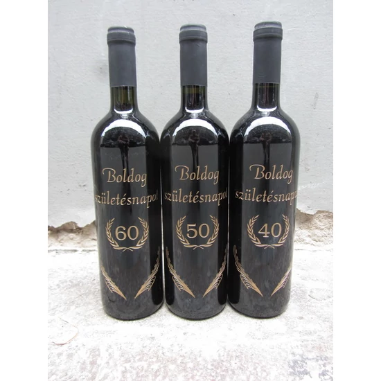 Gravírozott boros palackok születésnapra  25, 35, és 45-ös évszámmal. - WineWorld Borbolt