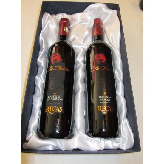 Boros papír díszdoboz selyembéléssel 2 bornak - WineWorld Borbolt