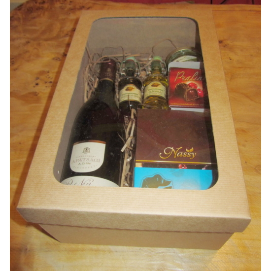 Boros ajándék doboz ablakos fekvő - WineWorld Borbolt