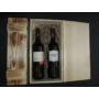 Kép 3/4 - Égetett rusztikus bortartó fadoboz 3 bor részére 